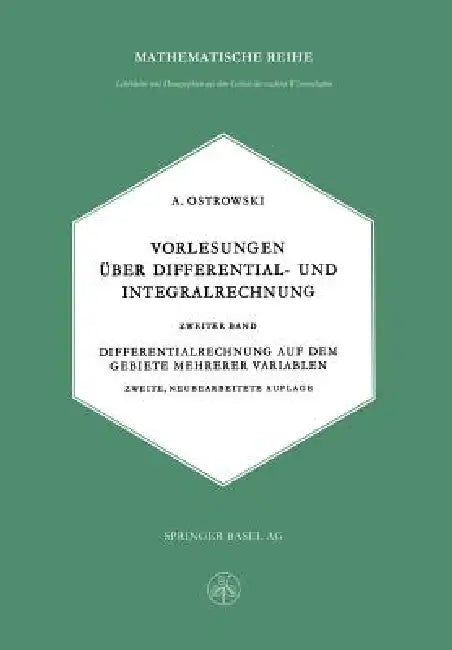 Vorlesungen Über Differential- Und Integralrechnung (English, Alexander M. Ostrowski) - Image 1 - BookBajar