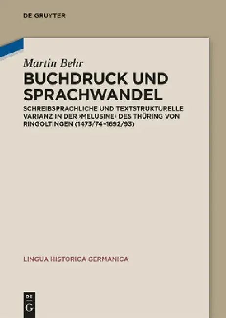 Buchdruck und Sprachwandel (English, Martin Behr) - Image 1 - BookBajar