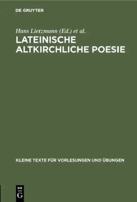Buy Lateinische altkirchliche Poesie (English, No Contributor) Online at Best Price - BookBajar