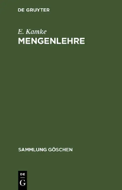 Mengenlehre (English, E. Kamke) - Image 1 - BookBajar