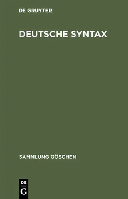 Buy Deutsche Syntax (English, No Contributor) Online at Best Price - BookBajar