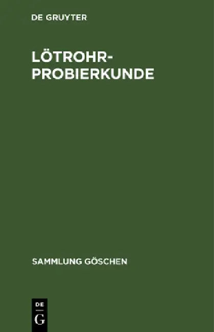 Lötrohrprobierkunde (English, No Contributor) - Image 1 - BookBajar