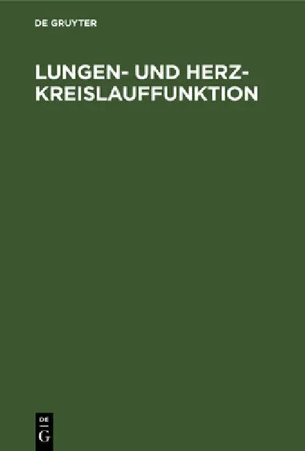 Lungen- Und Herz-Kreislauffunktion (English, No Contributor) - Image 1 - BookBajar