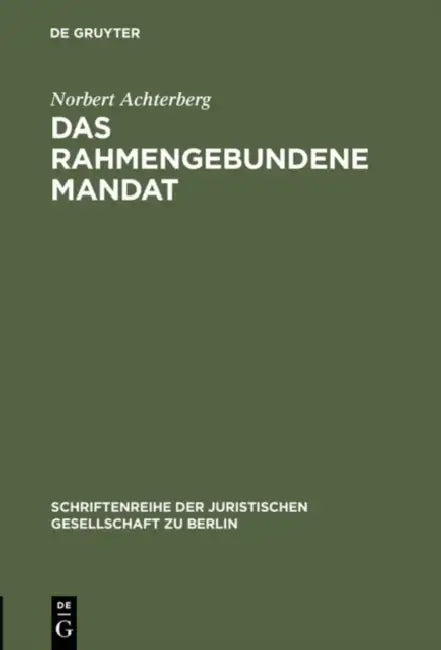 Buy Das rahmengebundene Mandat (English, Norbert Achterberg) Online at Best Price - BookBajar