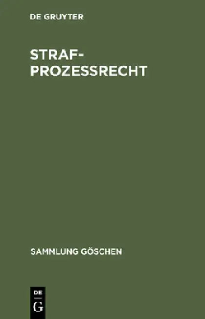 Buy Strafprozeßrecht (English, No Contributor) Online at Best Price - BookBajar