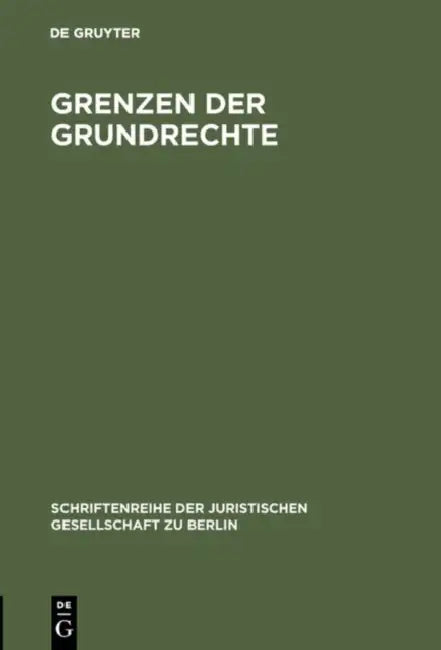 Buy Grenzen der Grundrechte (English, de Gruyter) Online at Best Price - BookBajar