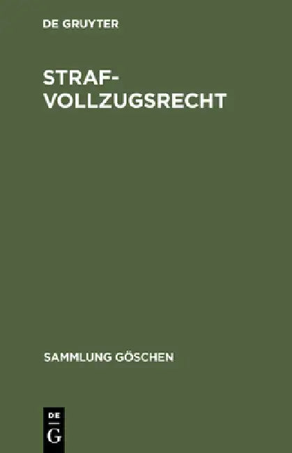 Buy Strafvollzugsrecht (English, No Contributor) Online at Best Price - BookBajar