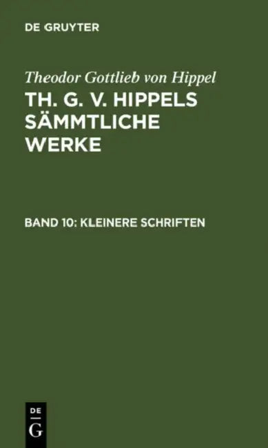 Buy Kleinere Schriften (English, Theodor Gottlieb Von Hippel) Online at Best Price - BookBajar