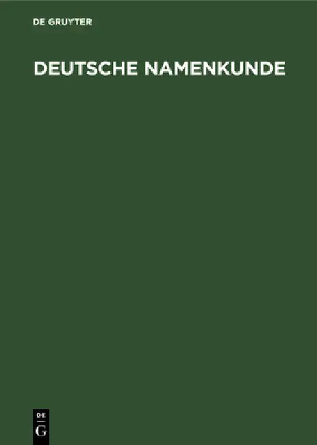 Buy Deutsche Namenkunde (English, No Contributor) Online at Best Price - BookBajar