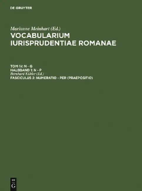 numeratio - per (Praepositio) (English, Bernhard Kübler) - Image 1 - BookBajar