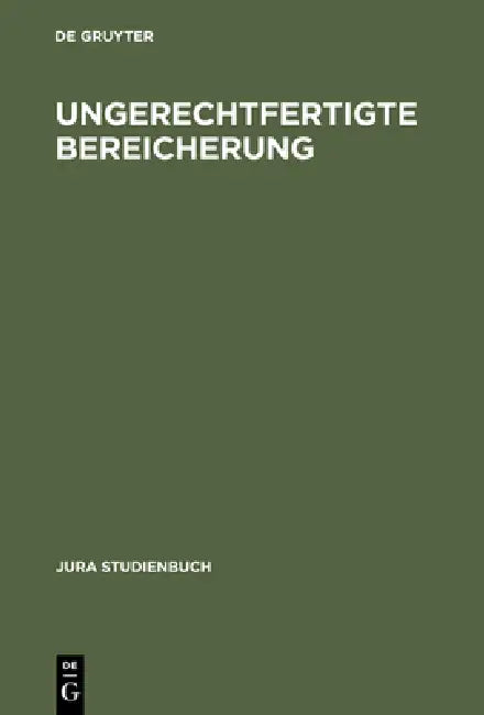 Buy Ungerechtfertigte Bereicherung (English, de Gruyter) Online at Best Price - BookBajar