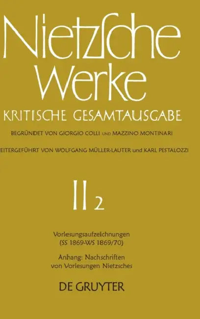 Buy Vorlesungsaufzeichnungen (SS 1869 - Ws 1869/70). Anhang (English, No Contributor) Online at Best Price - BookBajar