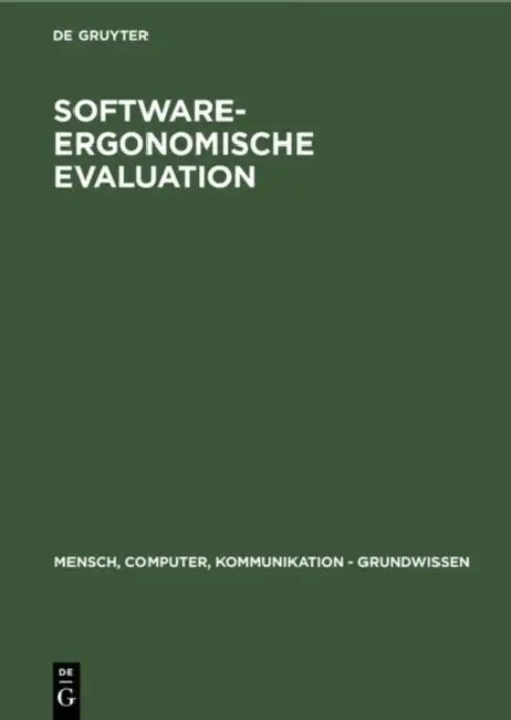 Buy Software-ergonomische Evaluation (English, No Contributor) Online at Best Price - BookBajar