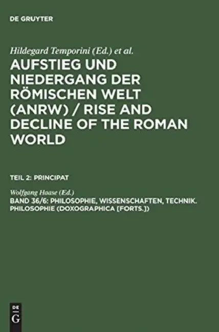 Buy Philosophie, Wissenschaften, Technik. Philosophie (Doxographica [Forts.]) (English, Wolfgang Haase) Online at Best Price - BookBajar