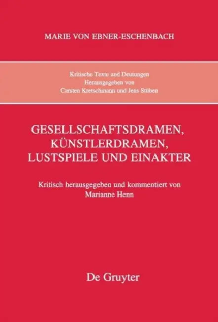Buy Gesellschaftsdramen, Kunstlerdramen, Lustspiele Und Einakter (English, Marianne Henn) Online at Best Price - BookBajar