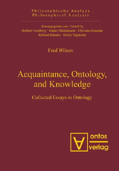 Buy Acquaintance, Ontology, and Knowledge (English, Fred Wilson) Online at Best Price - BookBajar