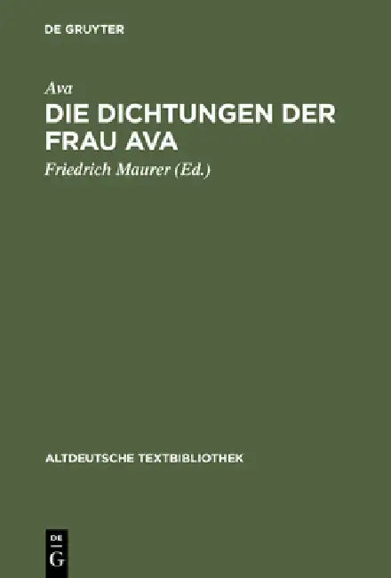 Buy Die Dichtungen der Frau Ava (English, Friedrich Maurer) Online at Best Price - BookBajar
