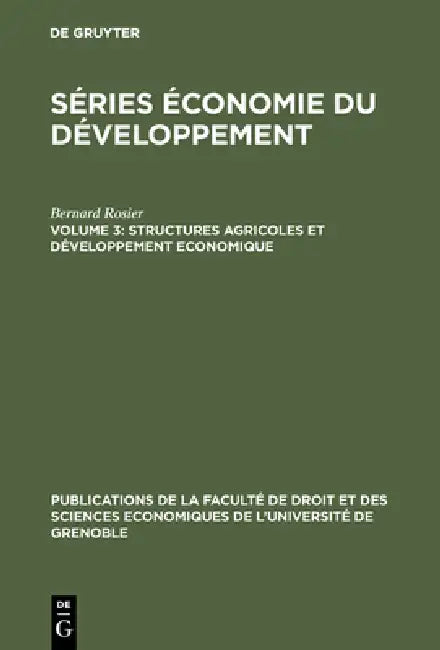 Buy Structures agricoles et développement economique (English, Bernard Rosier) Online at Best Price - BookBajar