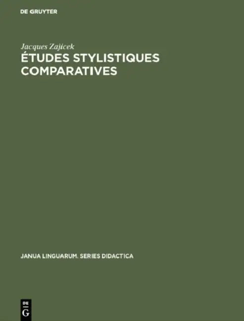 Études stylistiques comparatives (English, Jacques Zajicek) - Image 1 - BookBajar