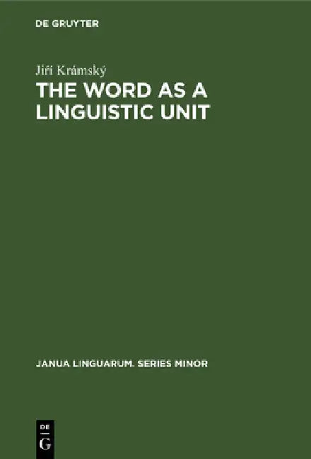 The Word as a Linguistic Unit (English, Jiŕí Krámský) - Image 1 - BookBajar