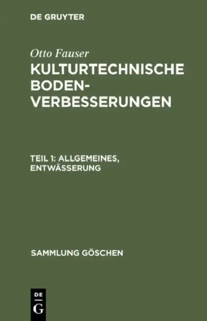 Buy Allgemeines, Entwässerung (English, Otto Fauser) Online at Best Price - BookBajar