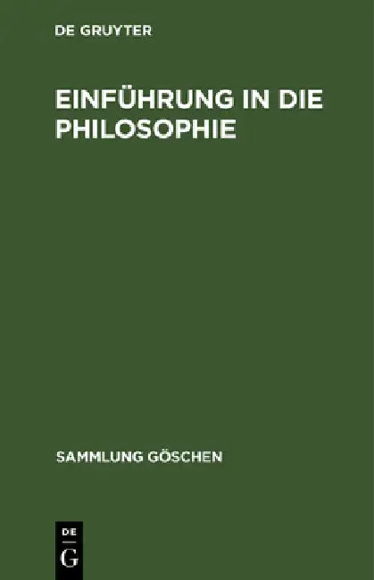 Buy Einführung in die Philosophie (English, No Contributor) Online at Best Price - BookBajar