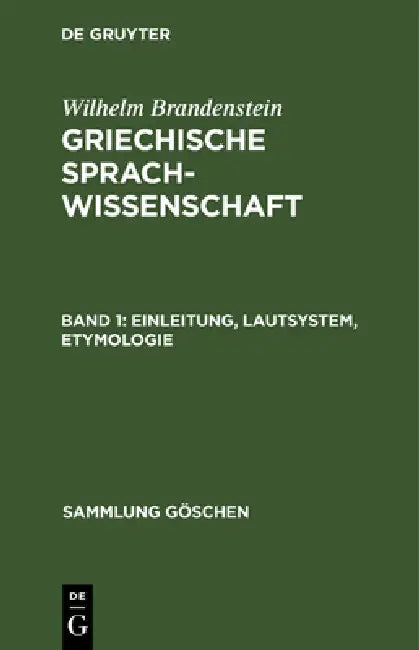 Buy Einleitung, Lautsystem, Etymologie (English, Wilhelm Brandenstein) Online at Best Price - BookBajar