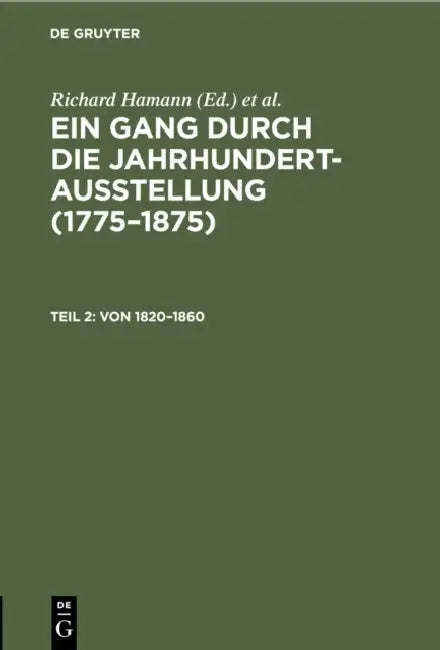 Buy Von 1820-1860 (English, Richard Hamann | Nationalgalerie | Deutsche Jahrhundertausstellung) Online at Best Price - BookBajar