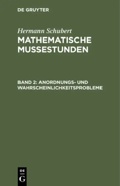Buy Anordnungs- Und Wahrscheinlichkeitsprobleme (English, Hermann Schubert) Online at Best Price - BookBajar