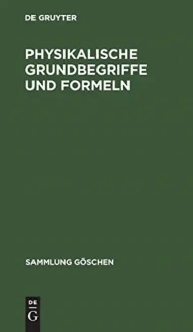 Buy Physikalische Grundbegriffe und Formeln (English, No Contributor) Online at Best Price - BookBajar