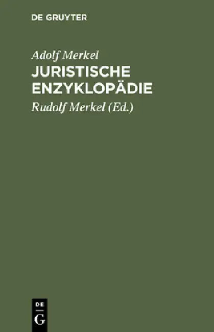 Buy Juristische Enzyklopädie (English, Adolf Merkel | Rudolf Merkel) Online at Best Price - BookBajar