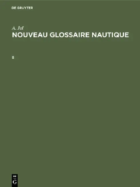 Nouveau glossaire nautique (English, Michel Mollat) - Image 1 - BookBajar
