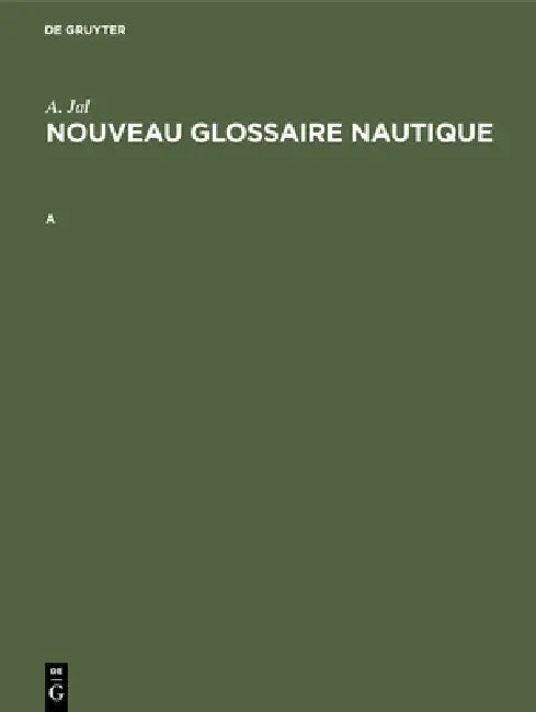 Nouveau glossaire nautique (English, Michel Mollat) - Image 1 - BookBajar