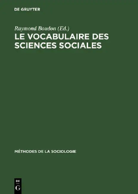 Le vocabulaire des sciences sociales (English, Raymond Boudon) - Image 1 - BookBajar