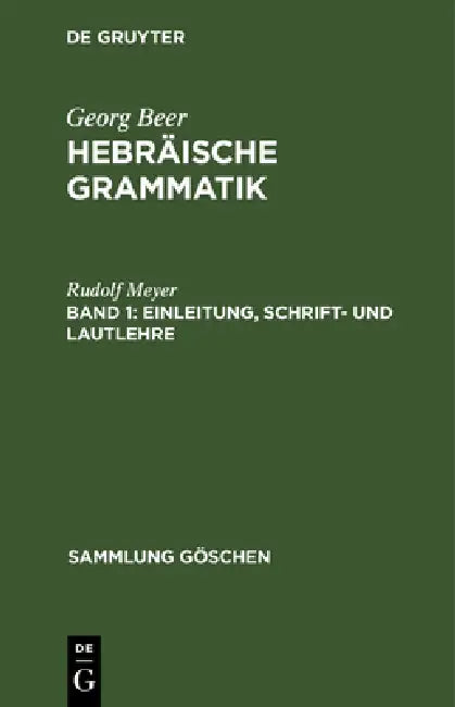 Einleitung, Schrift- und Lautlehre (English, Rudolf Meyer) - Image 1 - BookBajar