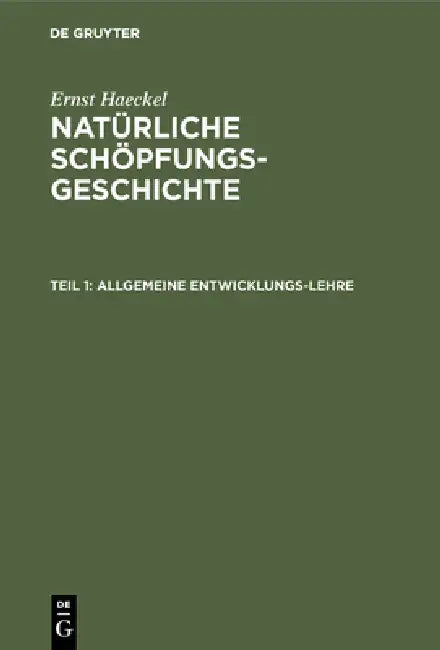 Allgemeine Entwicklungs-Lehre (English, Ernst Haeckel) - Image 1 - BookBajar