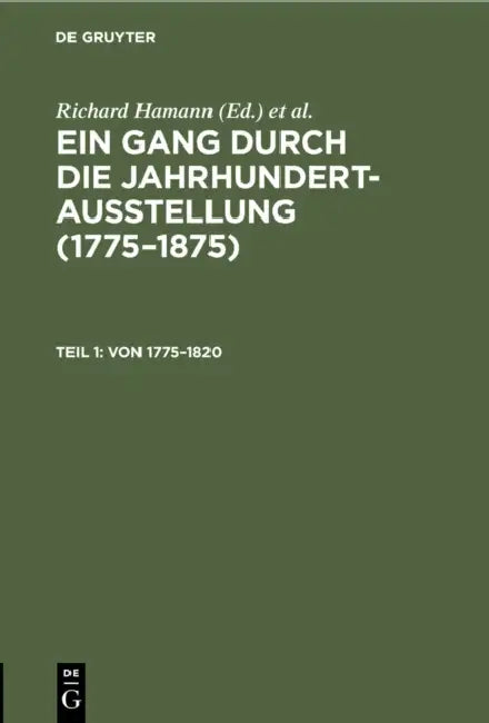 Buy Von 1775-1820 (English, Richard Hamann | Nationalgalerie | Deutsche Jahrhundertausstellung) Online at Best Price - BookBajar