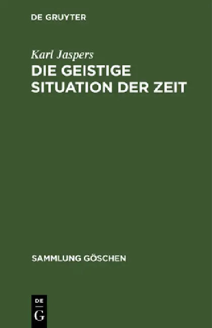 Die Geistige Situation Der Zeit (English, Karl Jaspers) - Image 1 - BookBajar