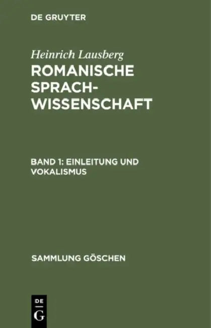 Einleitung und Vokalismus (English, Heinrich Lausberg) - Image 1 - BookBajar