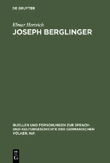 Joseph Berglinger (English, Elmar Hertrich) - Image 1 - BookBajar