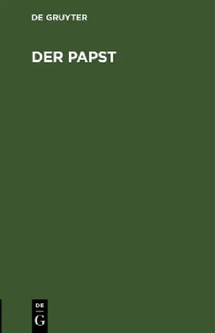 Buy Der Papst (English, No Contributor) Online at Best Price - BookBajar