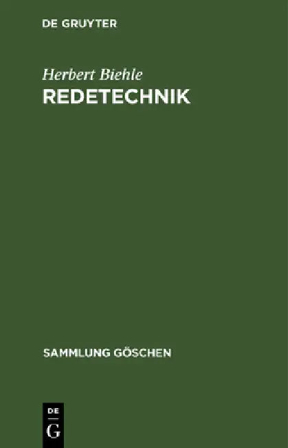 Buy Redetechnik (English, Herbert Biehle) Online at Best Price - BookBajar