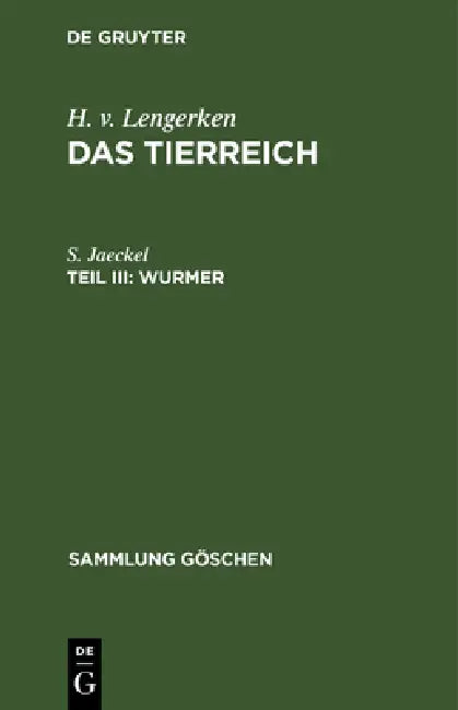 Wurmer (English, S. Jaeckel | H. V. Lengerken) - Image 1 - BookBajar