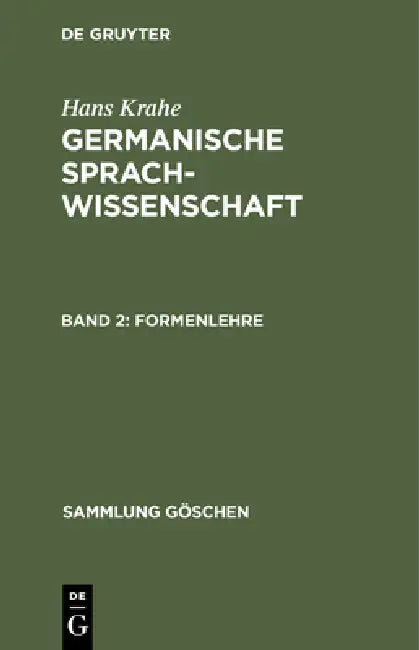 Buy Formenlehre (English, Hans Krahe) Online at Best Price - BookBajar