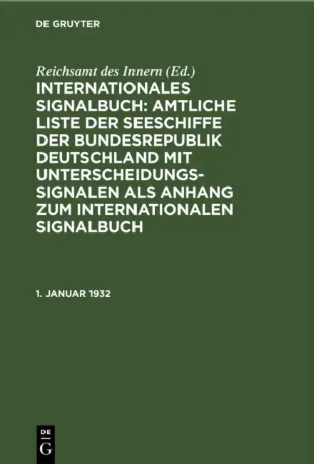 Buy 1. Januar 1932 (English, Reichsamt Des Innern) Online at Best Price - BookBajar