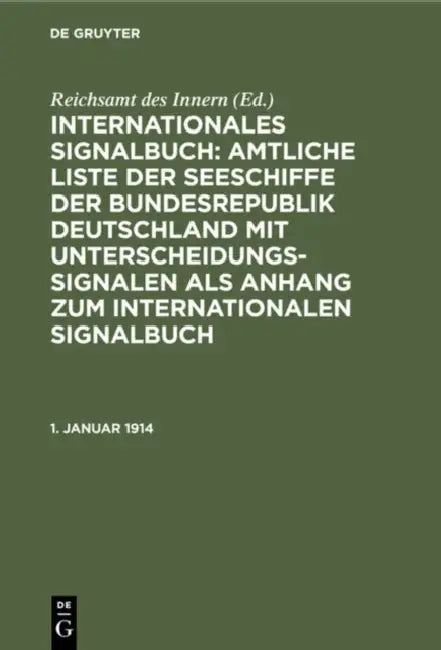 Buy 1. Januar 1914 (English, Reichsamt Des Innern) Online at Best Price - BookBajar