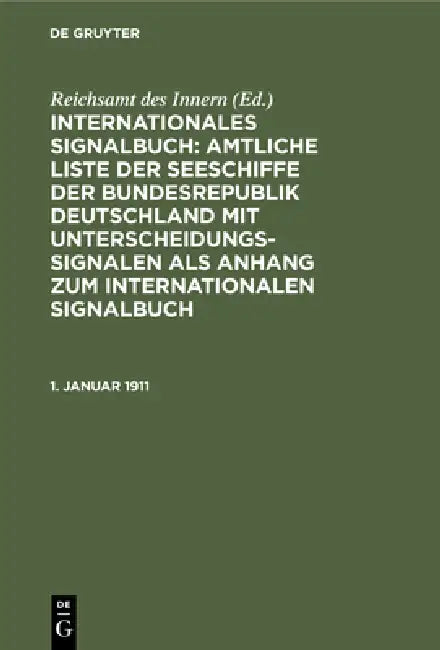 Buy 1. Januar 1911 (English, Reichsamt Des Innern) Online at Best Price - BookBajar