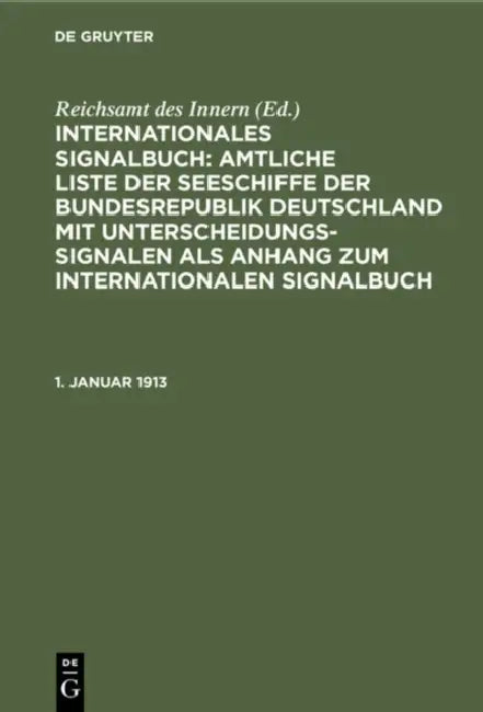 Buy 1. Januar 1913 (English, Reichsamt Des Innern) Online at Best Price - BookBajar