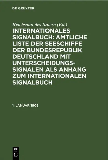 Buy 1. Januar 1905 (English, Reichsamt Des Innern) Online at Best Price - BookBajar