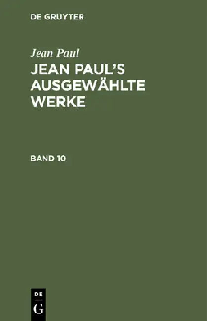 Buy Jean Paul (English, Jean Paul) Online at Best Price - BookBajar